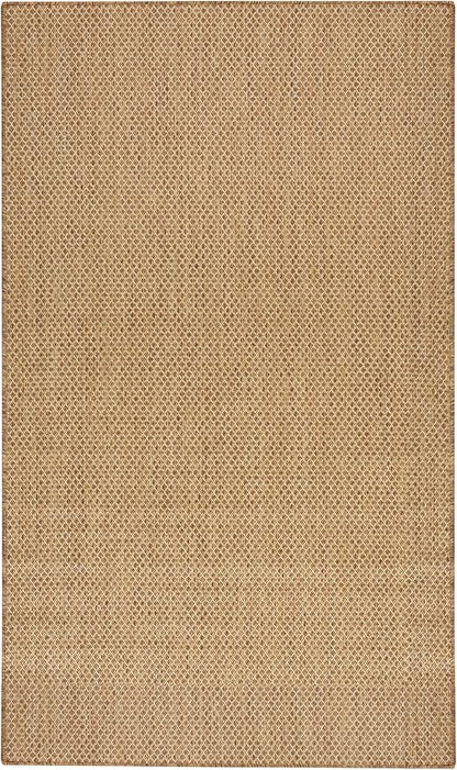 Nourison Home Courtyard Jute 2' x 3' Area Rug - Easy Clean, Non Shedding, Bed Room, Living Room, Dining Room, Kitchen (2' x 3')