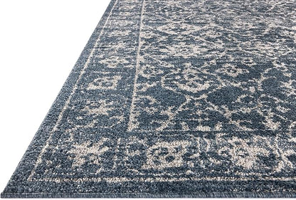 Loloi Magnolia Home by Joanna Gaines Gigi Collection GIG-02 Navy/Stone 9'-2" x 13' Area Rug