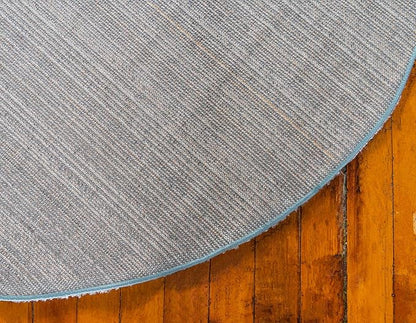 Unique Loom Solo Collection Area Rug - Calabasas (6' 1" Round, Light Blue)