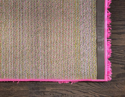 Unique Loom Solid Shag Collection Area Rug (9' x 12' 2" Rectangle, Taffy Pink)