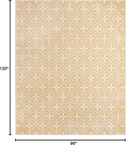 Nourison Home Nourison Essentials Beige Ivory 8' x 10' Area Rug - Easy Clean, Non Shedding, Bed Room, Living Room, Dining Room, Kitchen (8' x 10')