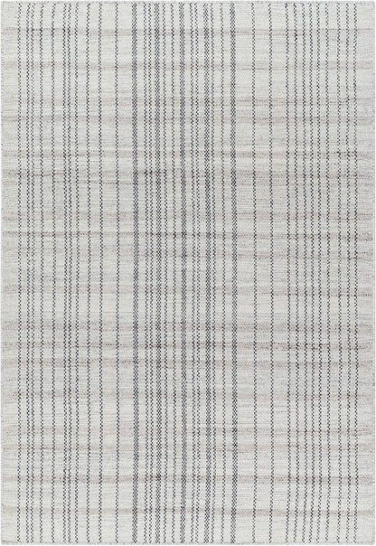 Mark&Day Wool Rugs, 6x9 Ishaq Cottage Slate Area Rug, Grey Silver Carpet for Living Room, Bedroom or Kitchen (6' x 9')