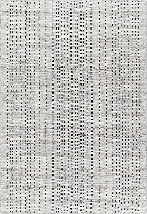 Mark&Day Wool Rugs, 2x8 Ishaq Cottage Slate Runner Area Rug, Grey Silver Carpet for Hallway, Kitchen, Bedroom or Living Room (2'6" x 8' Runner)