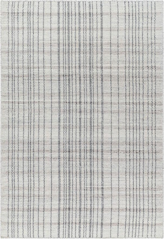 Mark&Day Wool Rugs, 8x10 Ishaq Cottage Slate Area Rug, Grey Silver Carpet for Living Room, Bedroom or Kitchen (8' x 10')