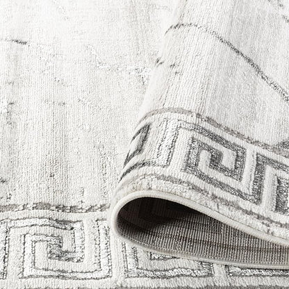 GLORY RUGS Area Rugs Marble 8x10 Cream Gray Carpet Modern Abstract Rug Living Room Dining Bedroom Rug