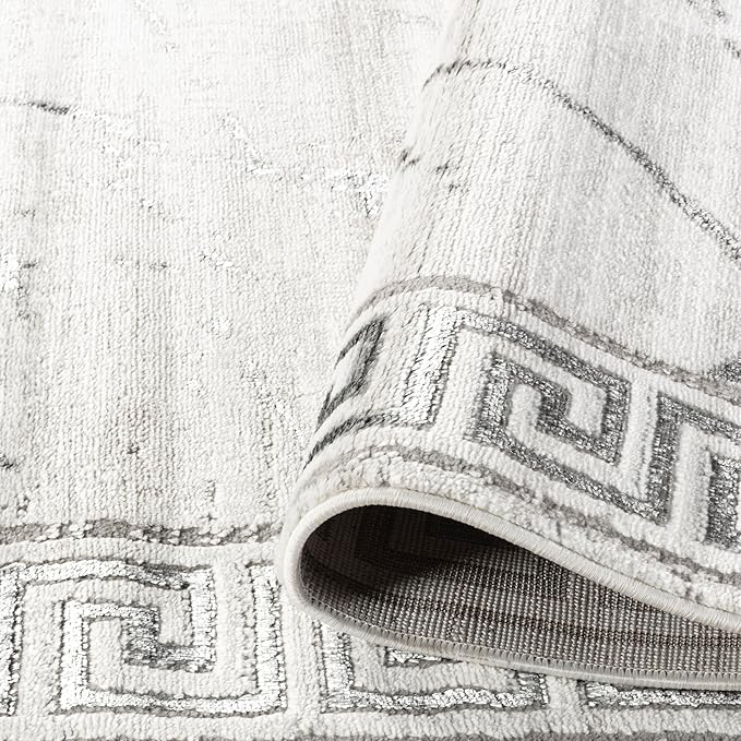 GLORY RUGS Area Rugs Marble 5x7 Cream Gray Carpet Modern Abstract Rug Living Room Dining Bedroom Rug