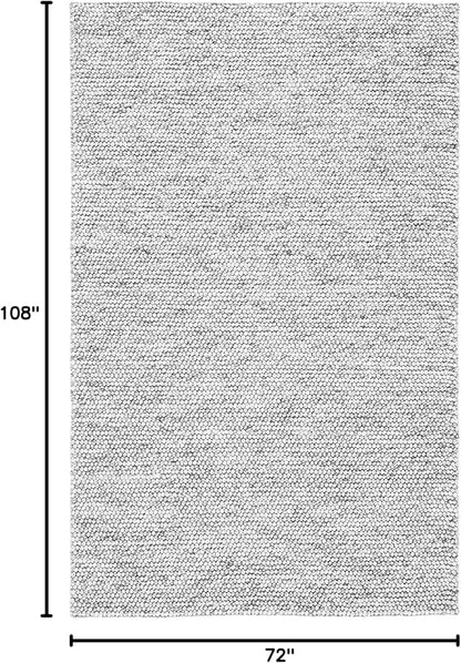 SAFAVIEH Area Rug 6x9 - Natura Collection - Light Grey & Ivory, Handmade Wool Blend, Textured Design, Ideal for Living Room, Bedroom, Dining Space (NAT620G)