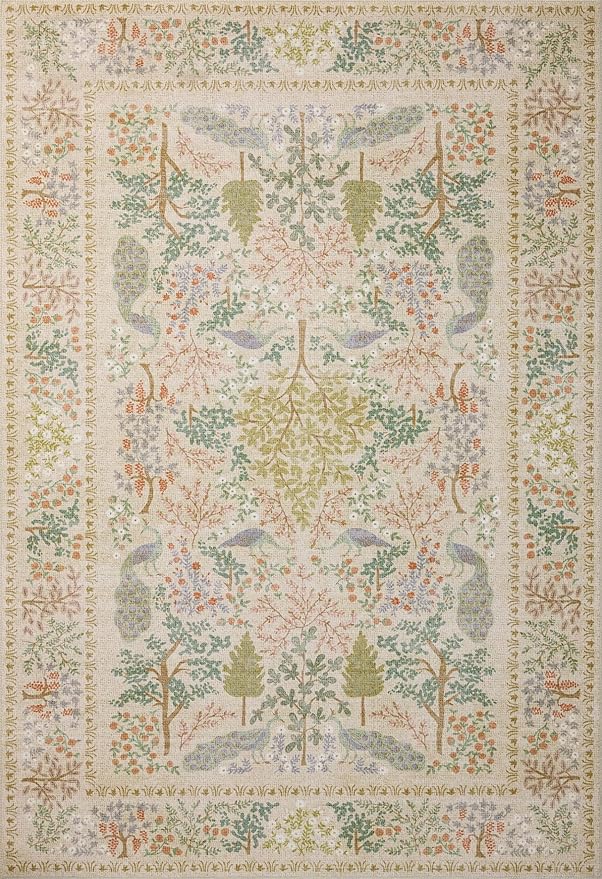 Loloi Rifle Paper Co. Canopy Collection CNP-05 Ivory 8'-6" x 11'-6" Area Rug