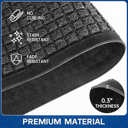 Durable Front Door Mat, 72" x 24" Heavy Duty Indoor Outdoor Doormat for Entryway, Non-Slip Rubber Backing, Stain and Fade Resistant Commercial Floor Mat for Home Office Entry