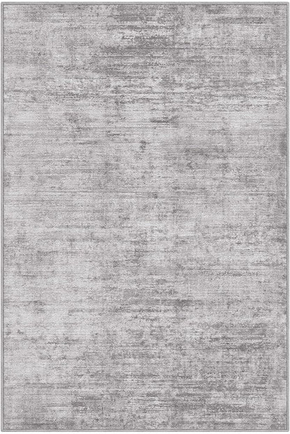 LUMI 8x10 Washable Neutral Area Rug, Ultra-Soft, Non-Slip, Low-Profile Grey Carpet with Enhanced Anti-Slip Backing for Living Room, Bedroom, Indoor Spaces, and Home Décor