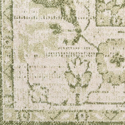 Nourison Home Astra Machine Washable Ivory Green 2'2" x 8' Area Rug - Easy Clean, Non Shedding, Bed Room, Living Room, Dining Room, Kitchen (8' Runner)