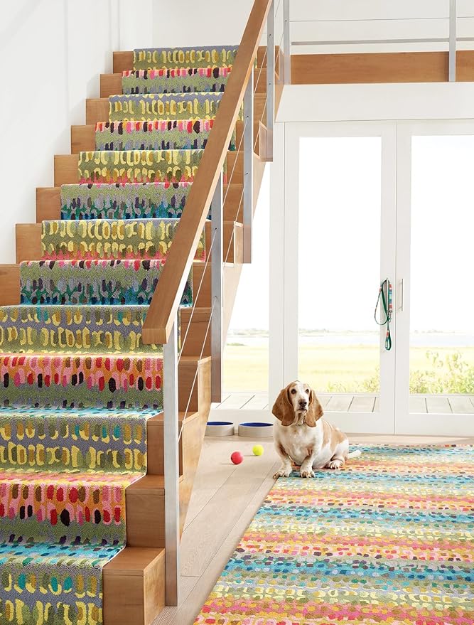 Dash and Albert Paint Chip Wool Area Rug - 2' x 3' Multicolor Graphic Hand Micro Hooked Accent Rug - Durable, High Traffic Areas Hallway, Living Room, Stairs