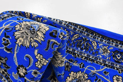 Unique Loom Sialk Hill Collection Area Rug - Washington (6' x 9' Rectangle Dark Blue/Black)