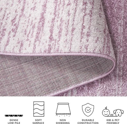 SAFAVIEH Adirondack Collection Area Rug - 8' Square, Cream & Purple, Modern Ombre Design, Non Shedding & Easy to Clean, Ideal for Living Room, Bedroom, Office, Dining Space (ADR113L)