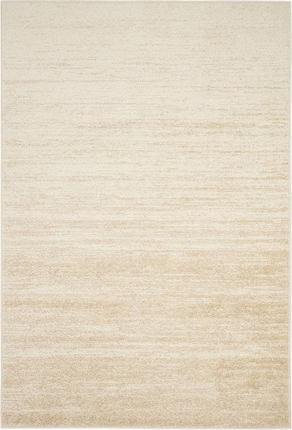 SAFAVIEH Area Rug 4x6 - Adirondack Collection - Champagne & Cream, Modern Ombre Design, Non Shedding & Easy to Clean, Ideal for Living Room, Bedroom, Office, Dining Space (ADR113W)