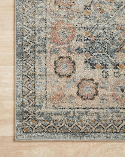 Loloi Jocelyn Collection JOC-04 Sky/Multi 5'-5" x 7'-6" .38" Thick Area Rug
