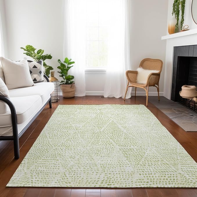 Addison Rugs Chantille ACN591 Aloe 5' x 7'6" Indoor Outdoor Area Rug, Easy Clean, Machine Washable, Non Shedding, Bedroom, Living Room, Dining Room, Kitchen, Patio Rug