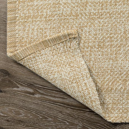 Collive Boho Rugs for Living Room 6x9 Tan, Washable Large Area Rug Braided Woven Cotton Bedrom Rug, Modern Floor Carpet Door Rugs for Nursery Room Office, Outdoor Rug for Patio Balcony Courtyard Decor