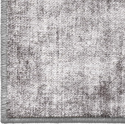 LUMI 5x8 Washable Low-Pile Area Rug for Living Room, Ultra Soft Modern Neutral Grey Rugs Non Slip with Rubber Backing, High Traffic, Stain Resistant Carpets, Ideal for Bedroom, Dining Room
