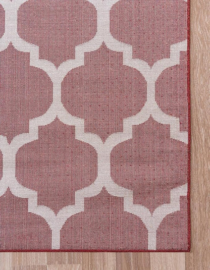 Rugs.com Lattice Collection Rug – 3' x 5' Dark Terracotta Medium Rug Perfect for Entryways, Kitchens, Breakfast Nooks, Accent Pieces