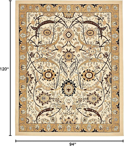 Unique Loom Espahan Collection Area Rug - Cape Cod (7' 10" x 10' Rectangle, Ivory/ Beige)