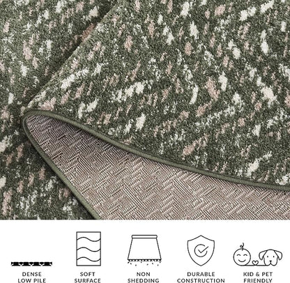 SAFAVIEH Adirondack Collection Area Rug - 3' x 5', Dark Green & Ivory, Chevron Design, Non-Shedding & Easy Care, Ideal for High Traffic Areas in Living Room, Bedroom, Dining (ADR104Y-3)