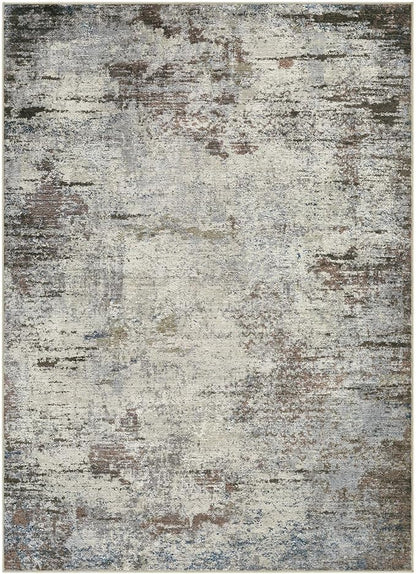 Area Rug Living Room Rugs - 9x12 Washable Large Soft Indoor Neutral Modern Abstract Low Pile Rug Carpet for Bedroom Dining Room Farmhouse Home Office - Brown Rust
