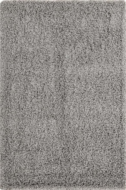 Unique Loom Solid Shag Collection Area Rug (4' 1" x 6' 1" Rectangle, Cloud Gray)