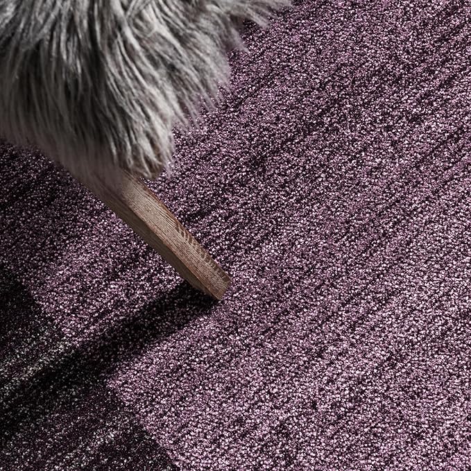 Rugs.com Angelica Collection Rug – 8 Ft Round Violet Medium Rug Perfect for Kitchens, Dining Rooms