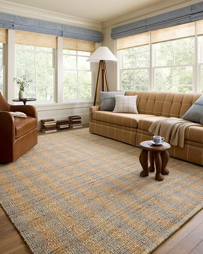 Loloi Chris Loves Julia Judy Collection JUD-04 Natural/Sky 9'-3" x 13' Area Rug