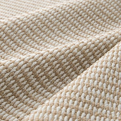 Bedsure 3x5 Faux Wool Area Rugs for Living Room, Machine Washable Carpet, Non-Slip Backing, Pet Friendly Throw Rug for Bedroom Dining Room, Natural Ivory