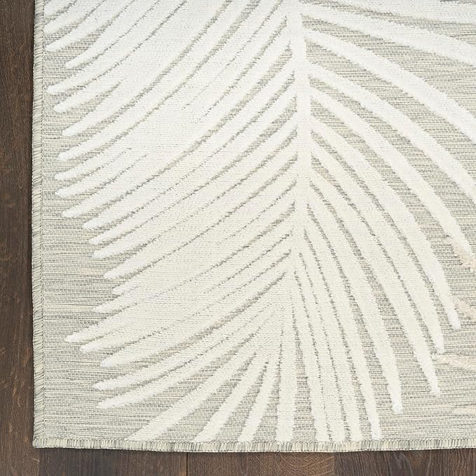 Nourison Home Suncoast Grey 5'3" x 7'3" Area Rug - Easy Clean, Non Shedding, Bed Room, Living Room, Dining Room, Kitchen (5' x 7')