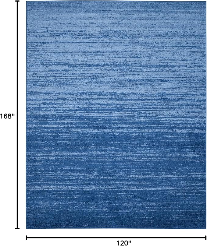 SAFAVIEH Area Rug 10x14 - Adirondack Collection - Large - Light Blue & Dark Blue, Modern Ombre Design, Non Shedding & Easy to Clean, Ideal for Living Room, Bedroom, Office, Dining Space (ADR113F)