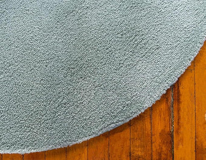 Unique Loom Solo Collection Area Rug - Calabasas (6' 1" Round, Light Blue)