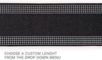 Custom Made Runner Rug for Kitchen Foyer Hallway Entry Choose Your Length 31 Inch Wide Geometric Checkered Design Black Color (33 feet x 31 Inch)