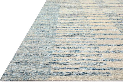 Loloi Chris Loves Julia Chris Collection CHR-01 Ivory/Denim 5'-0" x 7'-6", .50" Pile Height, Area Rug