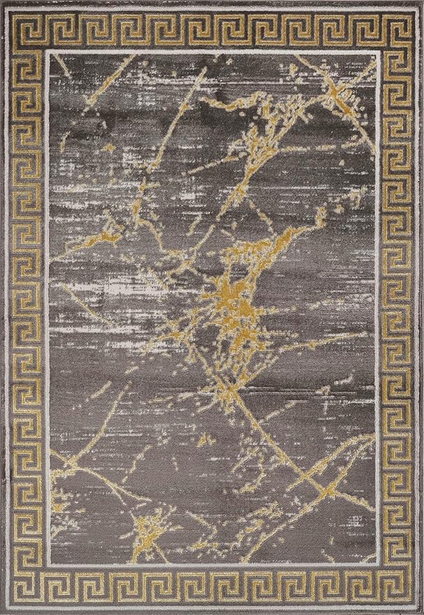 GLORY RUGS Area Rugs Marble 2x7 Brown Carpet Modern Abstract Rug Living Room Dining Bedroom Rug