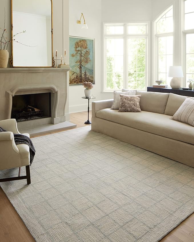 Loloi Chris Loves Julia Francis Collection FRA-03 Silver/Sky 3'-6" x 5'-6" Accent Rug