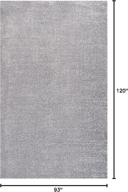 JONATHAN Y Haze Solid Low-Pile Gray Indoor Area Rug 8x10, Coastal,Bohemian,Minimalist,Classic, Easy-Cleaning for Living Room,Bedroom,Kitchen,Pet Friendly,Non-Shedding (SEU100A-8)