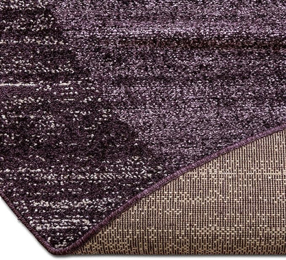 Rugs.com Angelica Collection Rug – 8 Ft Round Violet Medium Rug Perfect for Kitchens, Dining Rooms