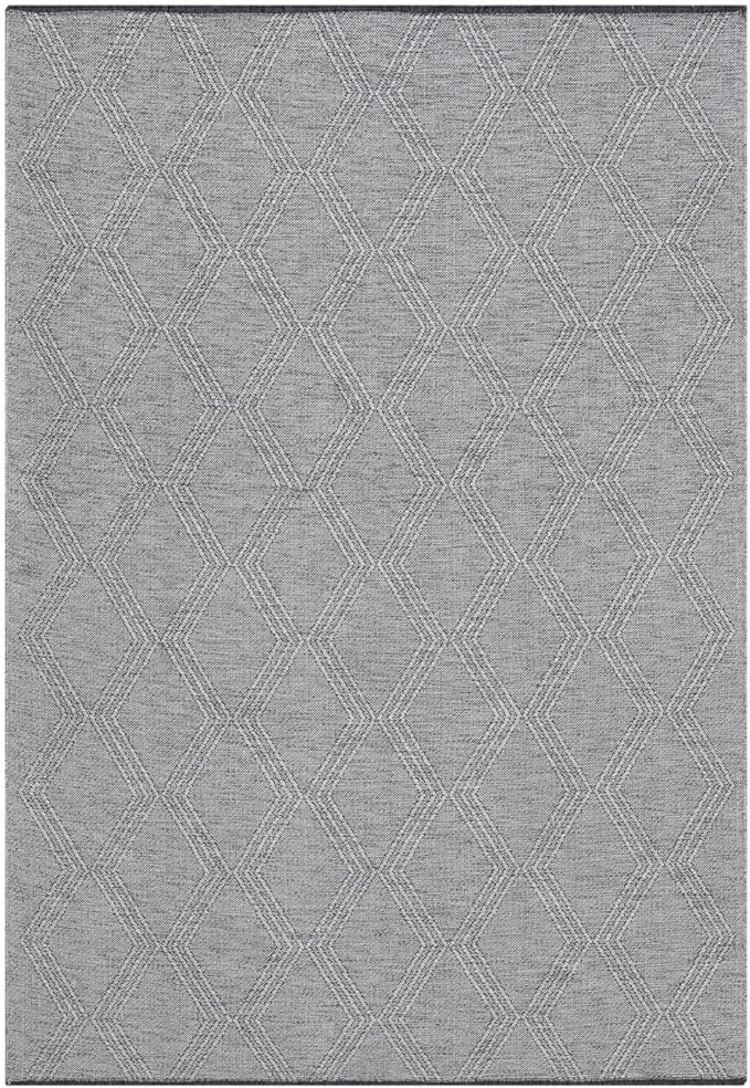 LUXE WEAVERS Modern Farmhouse Gray 5x7 Washable Area Rug, Anti-Slip Diamond Pattern Carpet