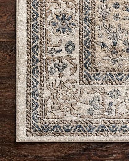 Loloi Teagan Collection TEA-02 Oatmeal/Ivory 9'-9" x 13'-6" Area Rug, Large, Soft Neutral Rug, High-Traffic for Living Room, Bedroom, Home Office, Dining Area