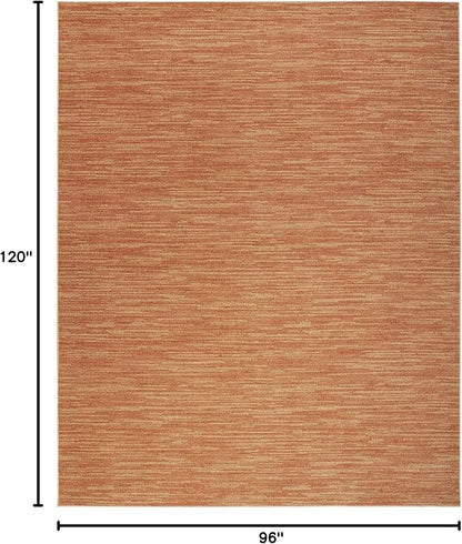 Nourison Home Nourison Essentials Rust 8' x 10' Area Rug - Easy Clean, Non Shedding, Bed Room, Living Room, Dining Room, Kitchen (8' x 10')