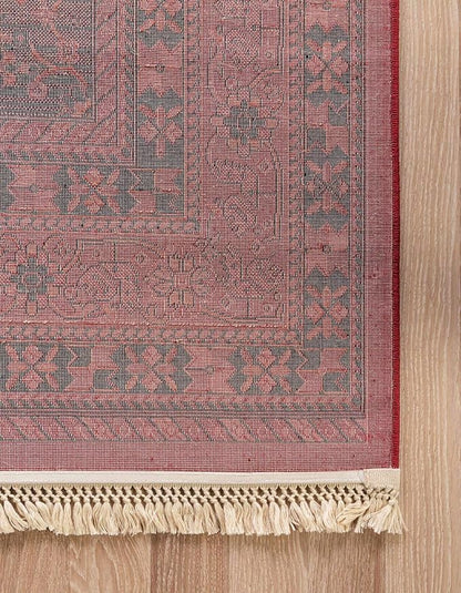 Unique Loom Tekke Collection Area Rug - Sheibani (10' x 13' Rectangle, Red/ Black)