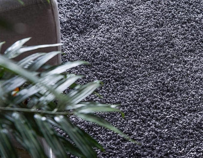 Unique Loom Davos Shag Collection Area Rug - Solid (2' 7" x 10' Runner, Peppercorn)
