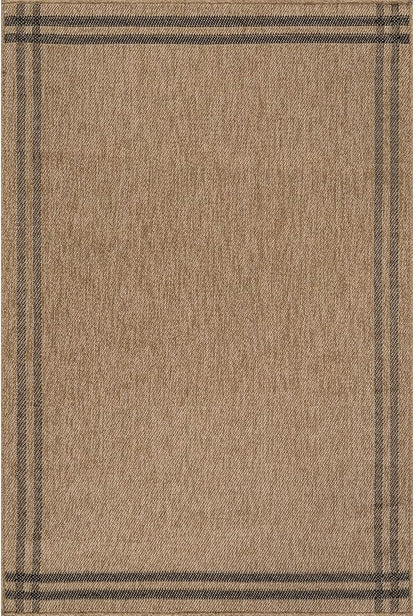 Easy Jute Rugs 6x9 Bordered Natural Color Living Room Indoor Outdoor Area Rug for Patio and Kitchen Rug High Traffic Washable Easy to Clean Solid Boho Woven Design Outside Carpet (6 x 9)