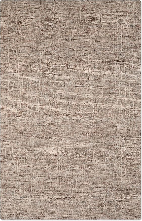 Rugsotic Carpets Hand Tufted Wool ECO-Friendly Area Rugs - 5'x8', Rectangle Shape, Beige & Brown, Solid Plain Design, High Pile Thick Handmade Area Rugs for Living Room, Bed Room (KWC111)