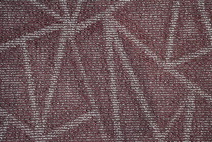 Furnish my Place Geometrical Pattern Indoor/Outdoor Refine Burgundy Abstract Area Rug, Doorway Mat, Contemporary Rug for Living Room, Entryway, Made in USA - 3' x 8' Oval