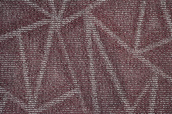 Furnish my Place Geometrical Pattern Indoor/Outdoor Refine Burgundy Abstract Area Rug, Doorway Mat, Contemporary Rug for Living Room, Entryway, Made in USA - 2' x 3' Oval