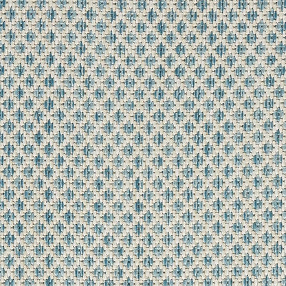 Nourison Home Courtyard Ivory Aqua 2'2" x 8' Area Rug - Easy Clean, Non Shedding, Bed Room, Living Room, Dining Room, Kitchen (8' Runner)
